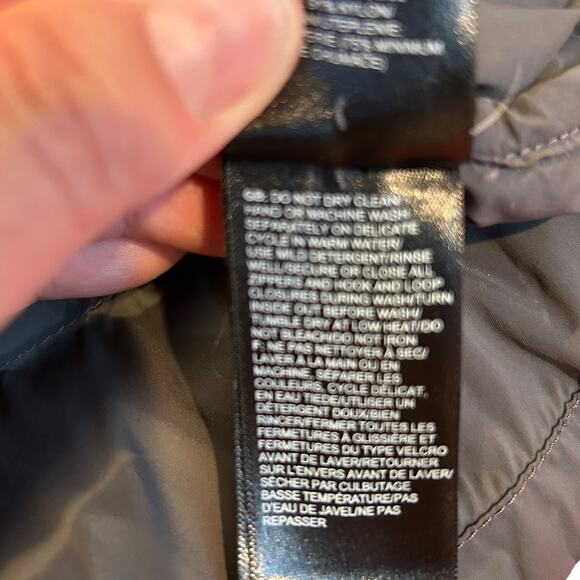 THE NORTH FACE Charcoal Gray Grey 550 Fill Goose Down Puffer Jacket Womens LARGE - Picture 10 of 10